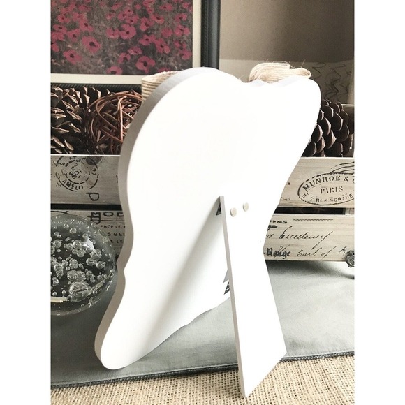 New Colorful Wooden Message / Recipe / Photo Board Easel w/ Bow & Metal Clip - Picture 6 of 7